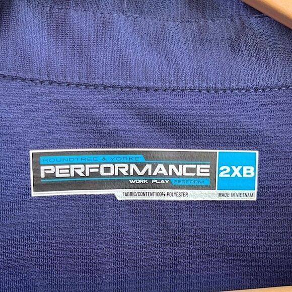 Roundtree & Yorke Performance Polo Shirt – Navy 2XB - Picture 4 of 8